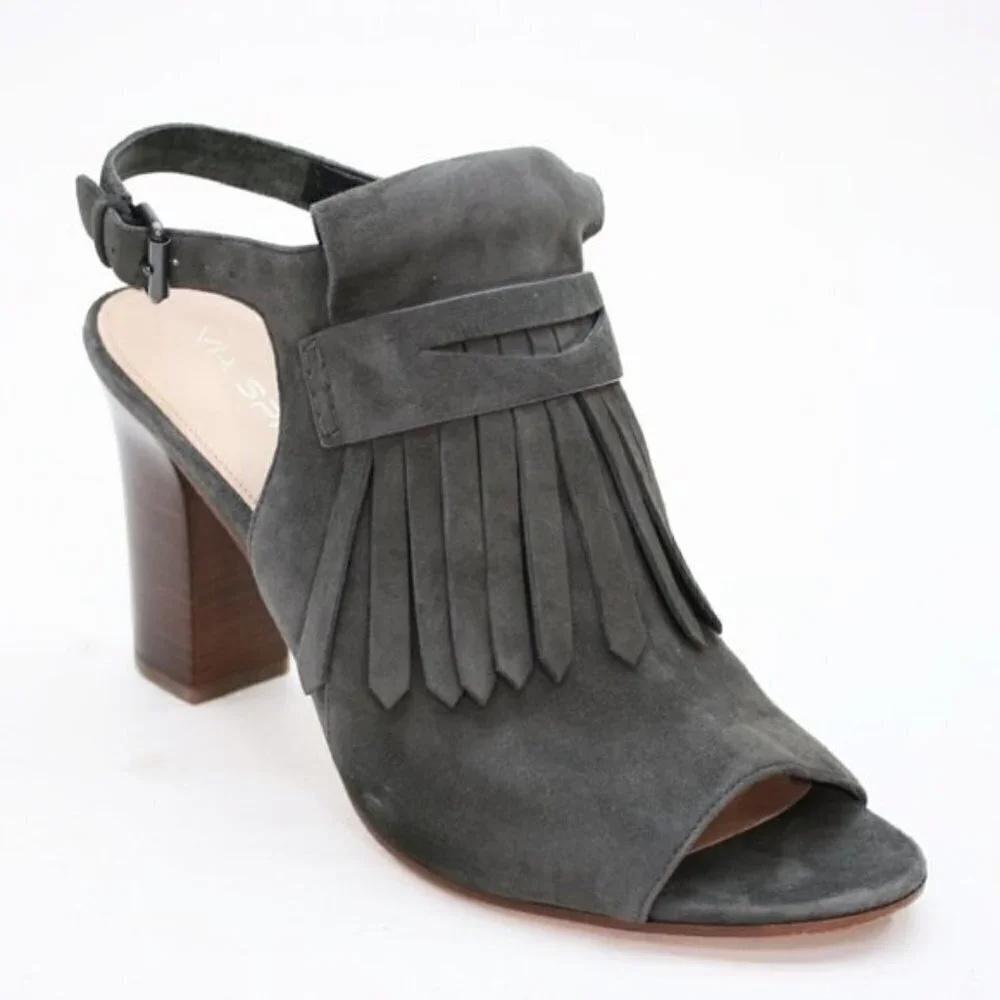 Via Spiga Kilty Peep Toe Slingbacks sandals shoetie 11M